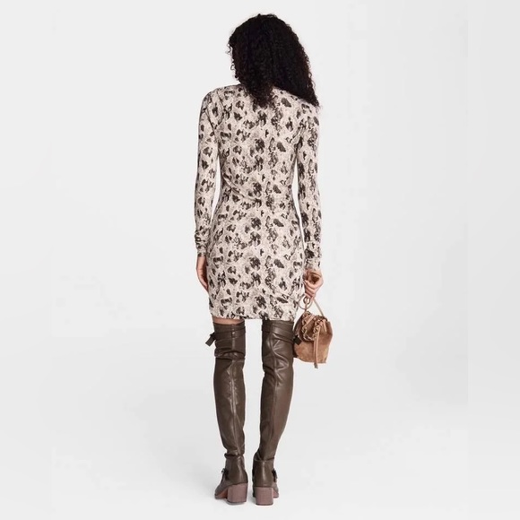 Rag & Bone Tan snake poppy draped dress - Picture 5 of 10